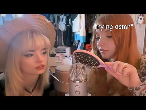 two weird girls trying ASMR