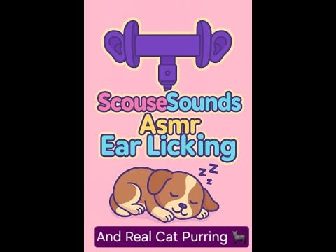 Intense ear licking and real cat purring combo for sleep and relaxation!!