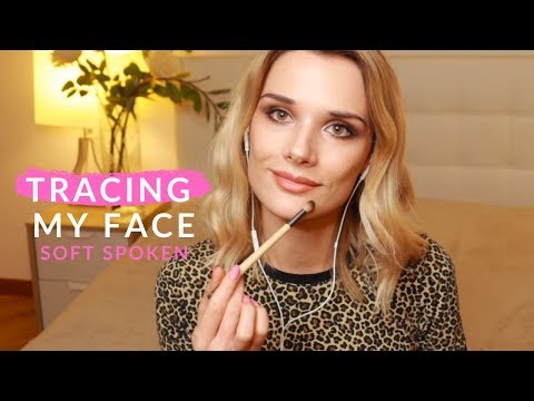 |ASMR| TRACING MY OWN FACE: BRUSH, PENCIL, COMB