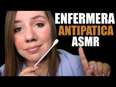 ASMR Español Roleplay: Enfermera ANTIPATICA Cura tu Carita! Mexico