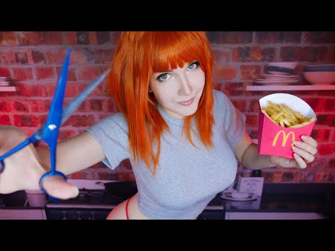 💖 АСМР Твоя девушка [подстригу, накормлю, спать уложу]🍟🍔ASMR [RP] Your girlfriend [McDonald's]