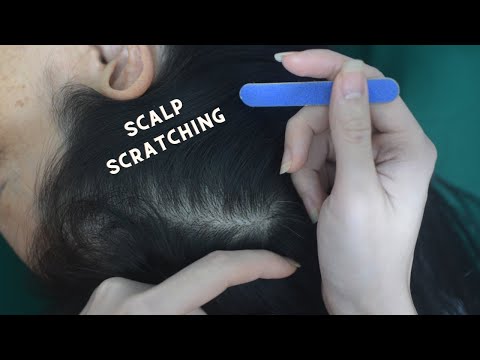 ASMR Nape Scratching And Hair Parting With More Various Tools, Breathing Sound For Anxiety Relief