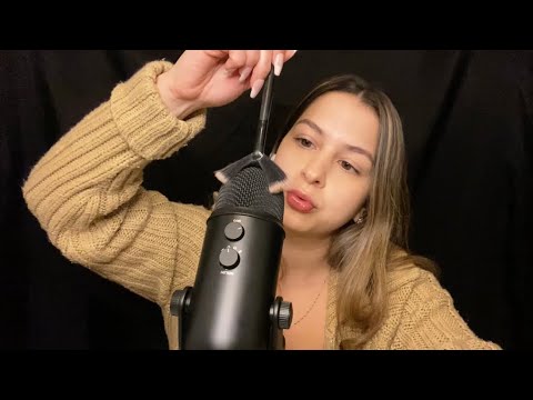 Asmr Intense Mic Brushing + whisper ramble  💤