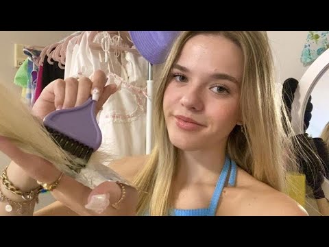 ASMR Neighbourhood Salon Roleplay - Trim, Foils, Wash, & Styling 💇‍♀️ (jersey accent + gossip)