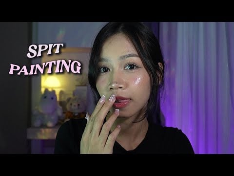 ASMR Spit Painting💦 (No Saliva) | Try Lip Glosses on You 🫦