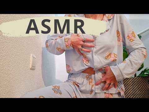ASMR PURE BEAR PYJAMA NON-STOP FABRIC SCRATCHING | COZY SLEEPWEAR FABRIC RUBBING | NO TALKING 😴🐻☁️