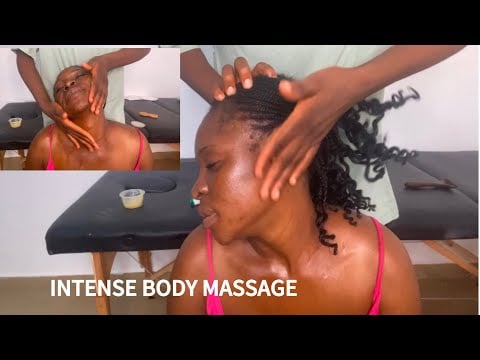 aggressive nape scratching asmr, chest and shoulder massage asmr, fast and aggressive head massage