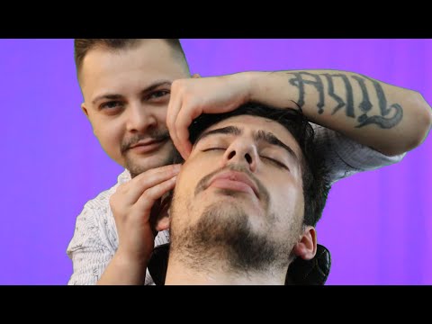 ASMR SLEEP | SKIN CARE | ASMR MASSAGE BARBER | ASMR HEAD MASSAGE, EAR MASSAGE | ASMR NO TALKING