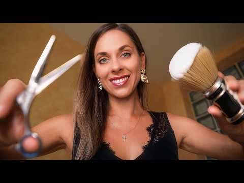 ASMR Luxury Barbershop | Facial, Hot Towel Treatment & Scalp Massage - ROLEPLAY