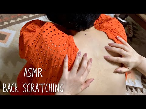 BACK SCRATCHING | LONG NAILS | POWDER | ASMR MASSAGE