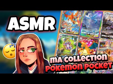 ASMR FRANÇAIS • MA COLLECTION SUR POKEMON POCKET TCG 😴💤 (+ ouverture booster ✨️)