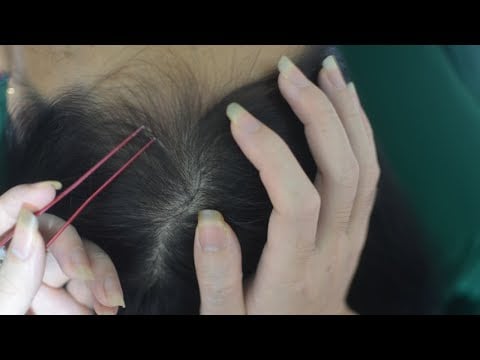 ASMR Hair Parting With Tweezers, Hair Combing, Real Person Scalp Massage For Reduce Stress