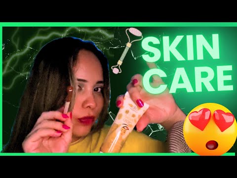 Asmr Em Inaudível e sons de boca 👄 SKIN CARE