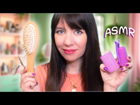 ASMR Roleplay 🥰 Détente Totale : Soin des Cheveux ASMR avec Massage, Coupe & Bigoudis (sons ajoutés)