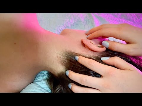ASMR Gentle Back Scratches, Back Nape and Neck Scalp Scratches, Real Person, No Talking