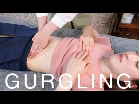 【ASMR】お腹のマッサージ音／Belly massage sounds,gurgling