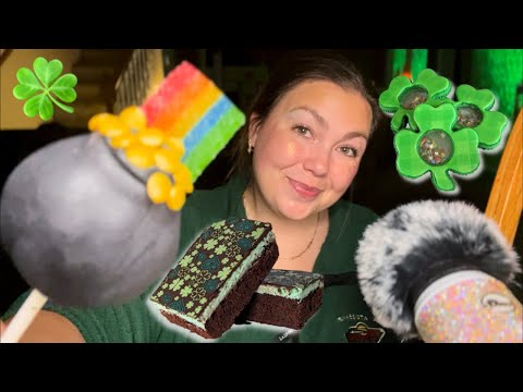 ASMR| HUGE St. Patrick’s Day Dessert Mukbang🍀🌈🍀 (vegan) *FAIL*