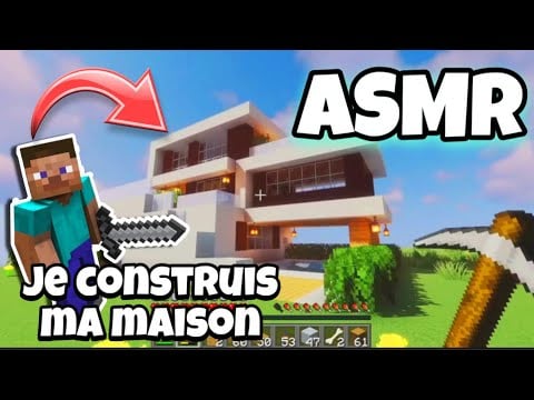 ASMR Français • JE CONSTRUIS MA MAISON SUR MINECRAFT ! Chuchotements INTENSES 😴🏠