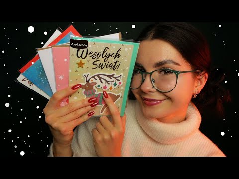 ASMR PO POLSKU • tracing kartek świątecznych + bliski szept 🥰☃️ śledzenie konturów, overexplaining