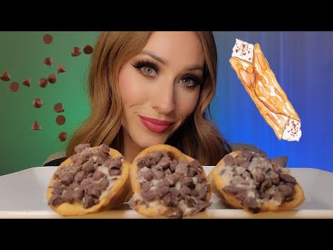 ASMR | 7th *Twelve Days Of Mukbang!!* HOLY CANOLI 🍫🥐 (eating sounds, mouth sounds)