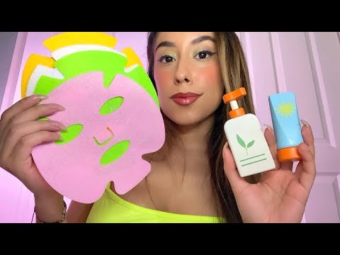 ASMR Doing Your Wooden Skincare 🧴🪵 (Personal Attention)  real layered sounds