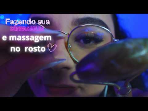 ASMR FAZENDO SUA SOBRANCELHA E MASSAGEANDO SEU ROSTO l ATENÇÃO PESSOAL