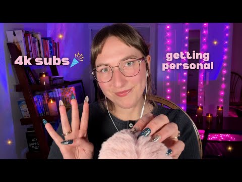 ASMR 4K Celebration🎉 Things You Don't Know About Me 👀 Getting Personal Whisper Ramble