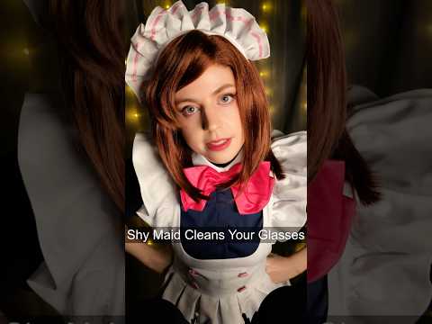 ASMR Shy, Angry Maid Cleans Your Glasses (DANDADAN Momo Roleplay)  #shorts #asmr #asmrsounds