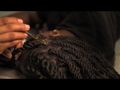 ASMR | Oiling My Sister's Scalp Before Bed | Scalp Oiling Dry Scalp On Twists