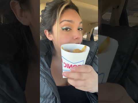 SONIC DRIVE THRU ASMR | Tater tots eating sounds