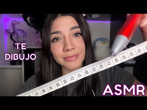 ASMR español / MIDIENDO TODA tu CARITA + TE DIBUJO muy realista (duerme rápido)