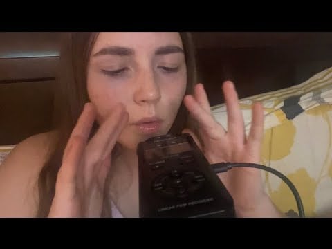 Asmr stuff directly on the TASCAM (Cupped whispers, mic touching, +) 