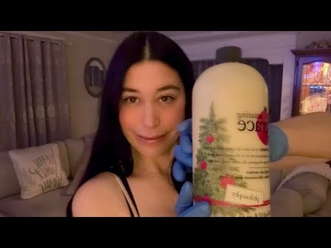 No Talking Lotion Massage with Roller Ball & Gloves.🧤 [Intentional ASMR] #asmr #tingles #relax 