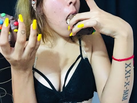 🍩❤️🔥ASMR COMIENDO/ D O N A S/ DE M&M/ SONIDOS DE BABITAA🍩❤️🔥