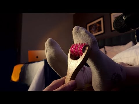 ASMR foot massage in socks