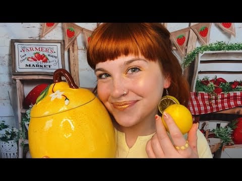 ASMR Lemon Triggers 🍋💛🌼(tingly triggers, whispering/ mouth sounds, personal attention)