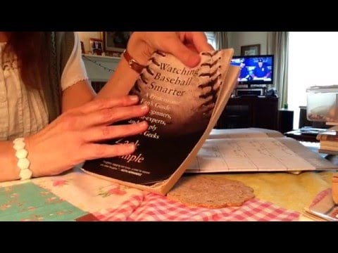 ASMR Baseball!  Quiet page flip through library book; soft spoken comments and reading