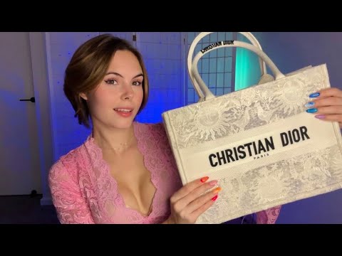 ASMR | Christian Dior Bag Unboxing & Review (dupe) 🤍