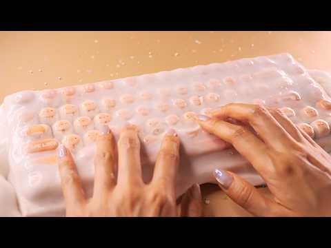 ASMR Satisfying Cute Bread Keyboard Cleaning for Sleep (No Talking)
