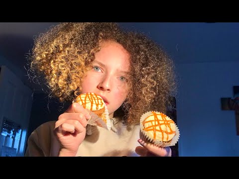 ASMR | SALTED CARAMEL CUPCAKE, FLUFFY SOFT EATING SOUNDS 🧁