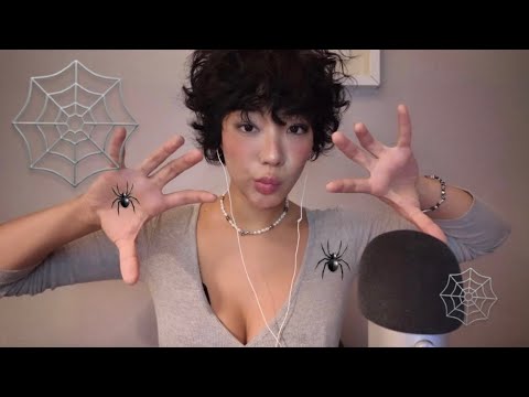 [ASMR] Spiders Crawling Up your Back 🕸️ (handmovements, 핸드무브먼트, 단어반복)