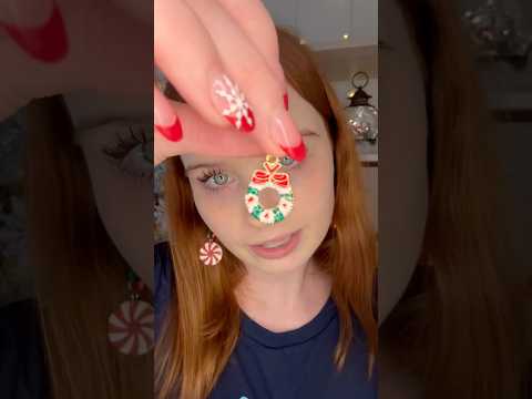 ASMR Sweet Girl Helps You Choose Your Christmas Earrings 🎄