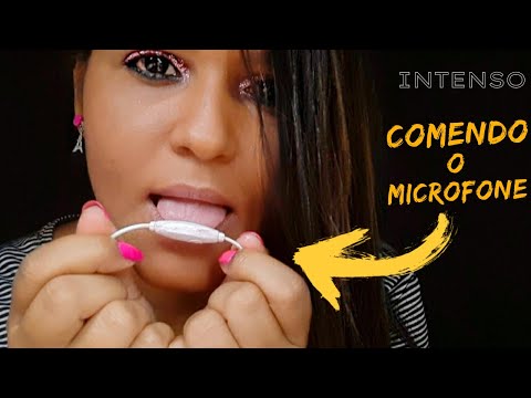 ASMR COMENDO O MICROFONE 👅💦 SONS MOLHADOS I Intense MIC NIBBLING I Mouth Sounds