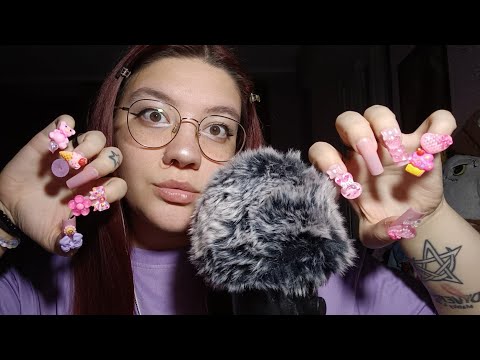 XXL ULTRA LONG NAIL TAPPING 😴💜 | ASMR ITA