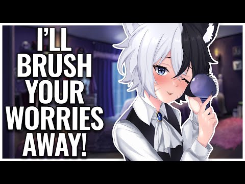 ASMR Roleplay | Femboy BF Treats You To Scalp Tingles & Brushing 💜