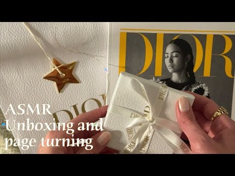 ASMR 🌙 Holiday luxury unboxing - Tapping, page turning & squeezing (no talking)