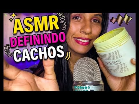 ASMR DEFININDO CACHOS ( sons de creme , Asmr visual, relax 