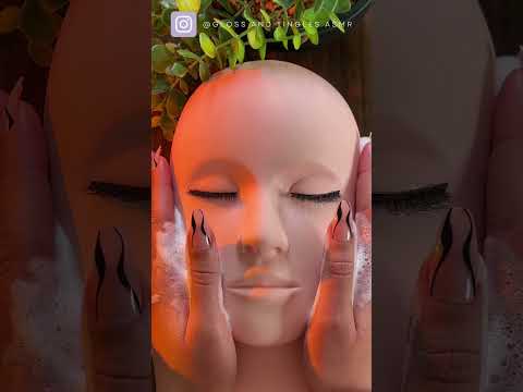 ASMR This facial will make you TINGLE too!✨ Most RELAXING spa facial  #shorts