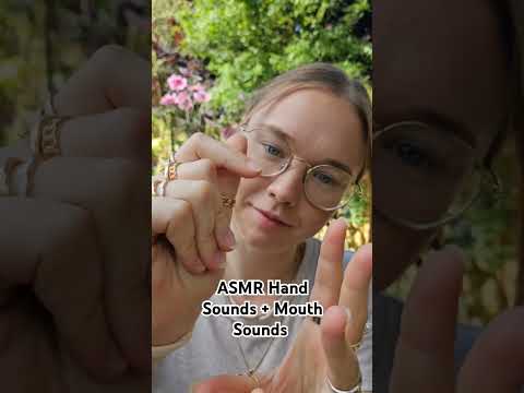 ASMR Hand Sounds +Mouth Sounds outside in the garden