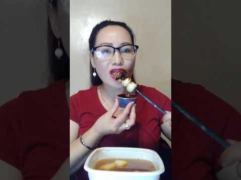 FISH BALLS WITH CHOCOLATE #viral #food #shortsfeed #everyone #eatingshow #asmr #tiktok